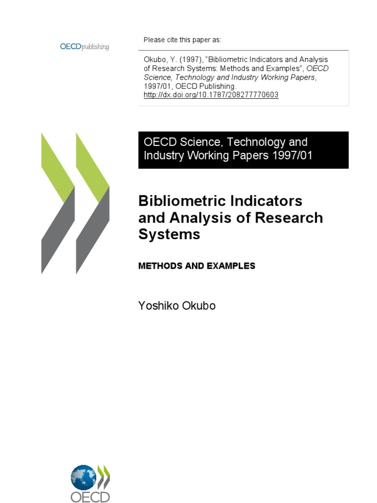 01 Bibliometric Indicators and Analysis of Research Systems Methods