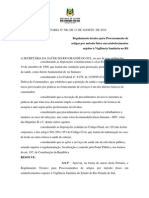 Regulamento técnico para processamento de artigos por método físico