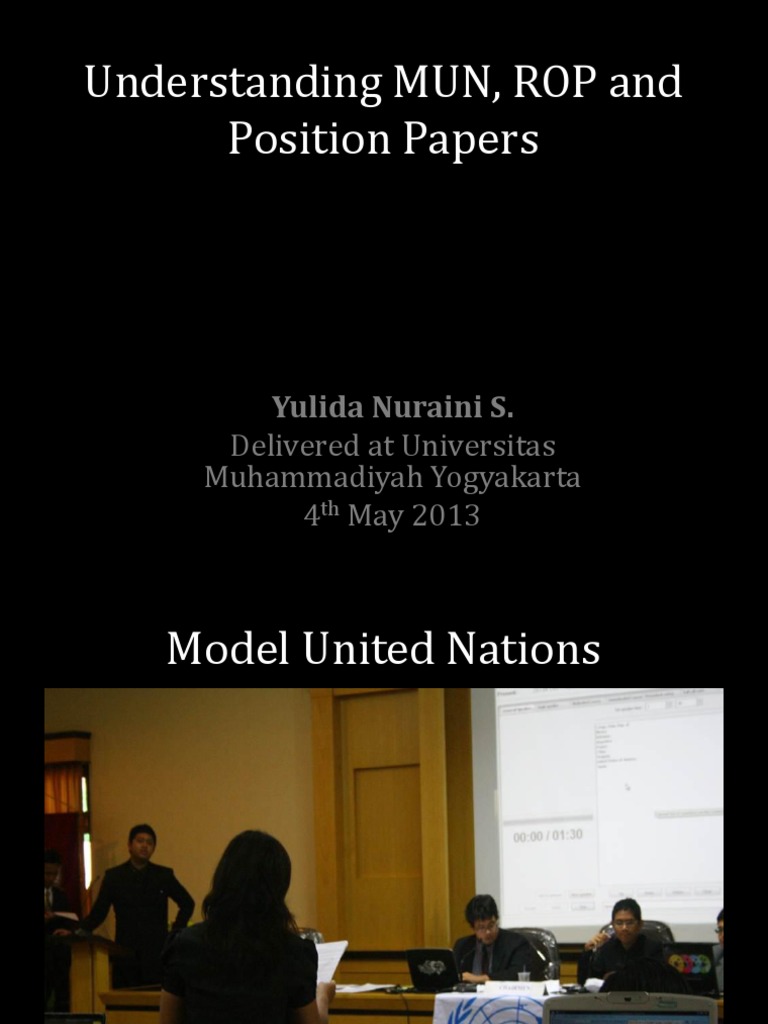 MUN ROP Guide and Position Papers | PDF