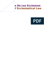 Canons of Ecclesiastical Law - Canonum - de - Lex - Ecclesium PDF