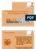 Actualización de La Tabla de Enfermedades de Trabajo