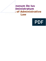 Canons of Administrative Law Canonum de Ius Administratum