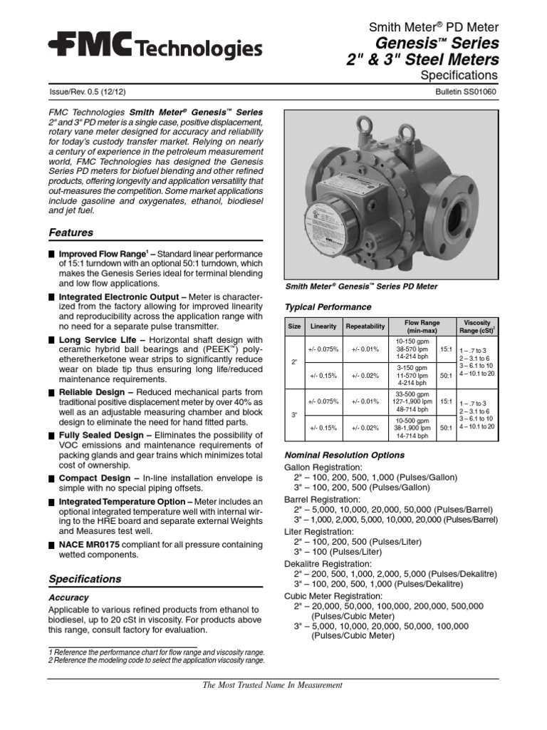 2 and 3 Genesis Series PD Meter Specifications | PDF | Viscosity ...