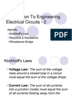 Electrical Circuits Kirchhoff's Laws Resistors Wheatstone Bridge
