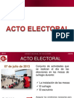 Elecciones 2013 Perú: Acto Electoral