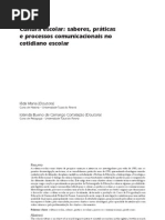 saberes, práticas e processos comunicacionais no cotidiano escolar