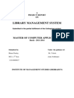 Library Management System: Master of Computer Applications