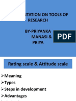 Research Tools Rating and Attitude Scales