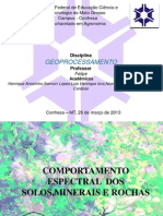 Comportamento espectral de solos, minerais e rochas