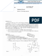 امتحان ماجستير في الالكترونيك من جامعة المسيلة 2007 مادة electronique générale