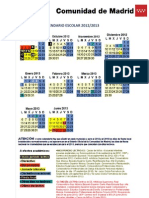 Calendario Escolar Madrid 2013