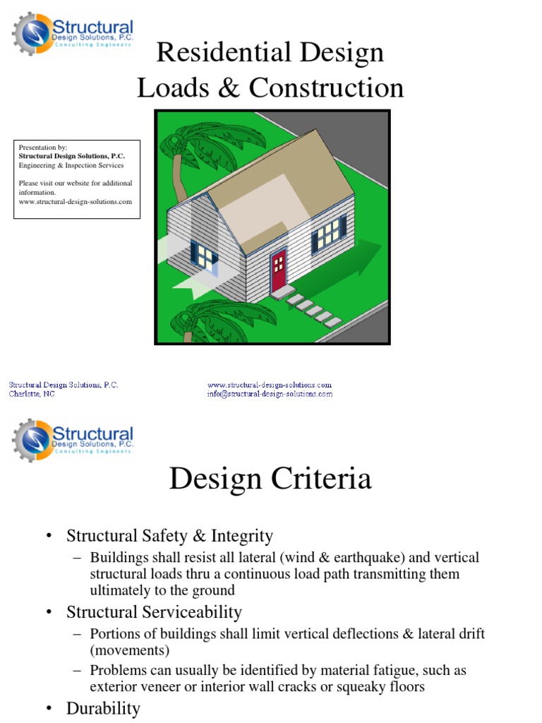 Residential Design Loads and Construction | PDF