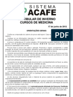 Prova Medicina 2012