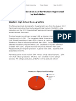 School Evaluation Summary For Western High School by Noah Weber