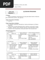 Lembar Kerja Siswa Uji Kandungan Makanan