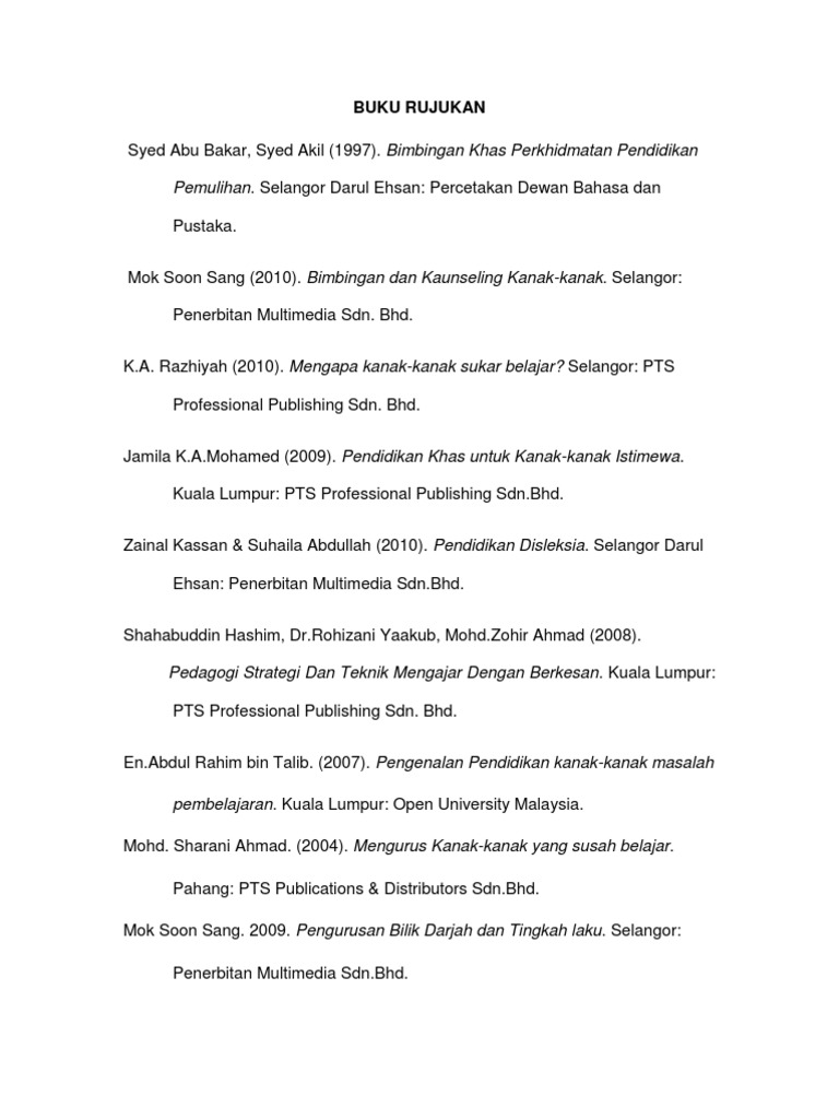 Buku Rujukan | PDF