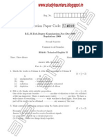 Technical English-II Nov Dec 2009 Question Paper Studyhaunters