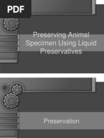 Animal Specimen Preservation Techniques | PDF | Science | Biology