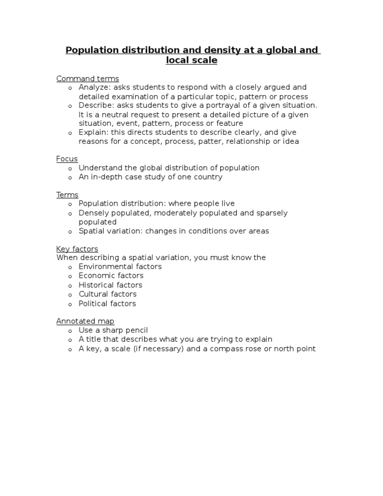 Understanding Population Distribution | PDF
