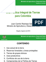 Politica de Tierras en Colombia