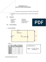 Experiment No. 4 - The RC-RL Lead-Lag Networks