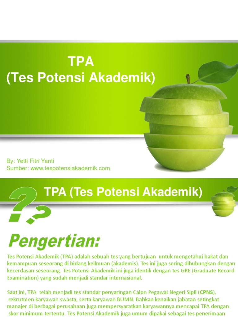 Download Kumpulan Soal Tes Potensi Akademik  Tpa  Masuk