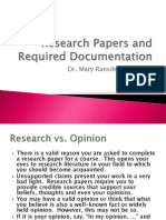 Research and Documentation
