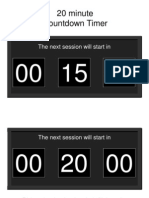 20 Minute Countdown Timer: The Next Session Will Start in