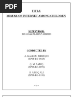 Download misuse of internet among children by saniya_surani2440 SN13951719 doc pdf