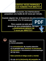 Cuántas veces parpadea el ojo humano por minuto trabajando frente a una PC