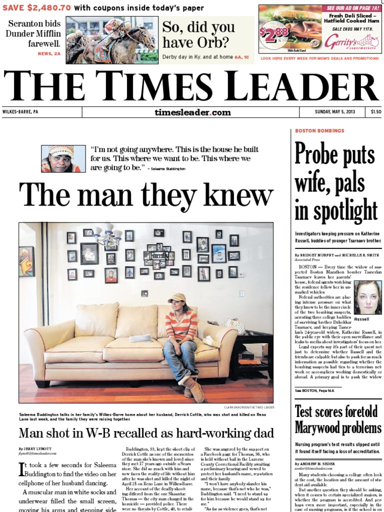 Times Leader 05-05-2013 | PDF | Afghanistan | Bashar Al Assad