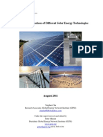 Review and Comparison of Different Solar Technologies