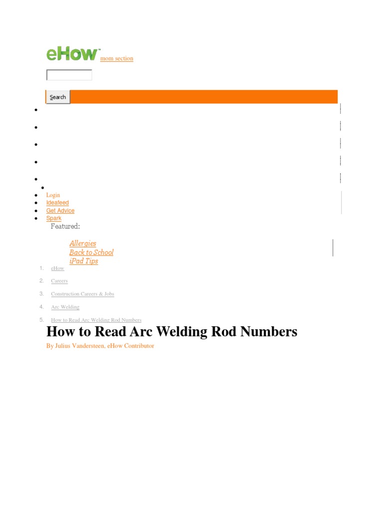 Welding Rod Numberssection | PDF