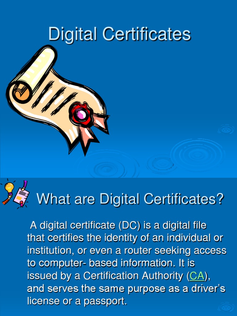 Digital Certificates PDF
