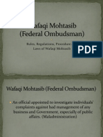 Wafaqi Mohtasib (Federal Ombudsman)