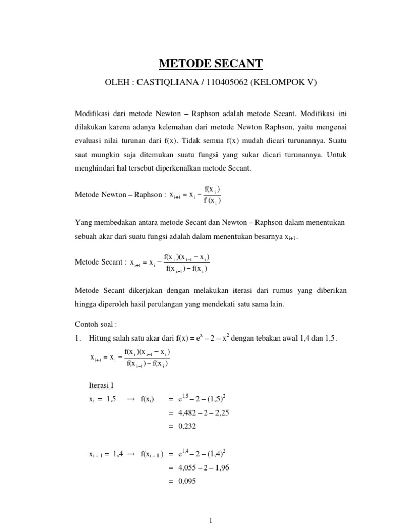 Metode Secant | PDF