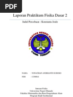 Download Laporan Praktikum Fisika Dasar II - KONSTANTA JOULE by Yonathan Andrianto Suroso SN139534416 doc pdf