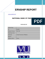 HRM619 Internship Report On National Bank of Pakistan 2012