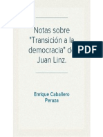 Notas sobre el artículo Transiciones a la democracia Juan Linz