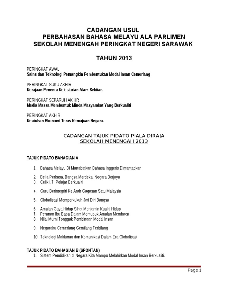 Surat Mc Untuk Sekolah Menengah