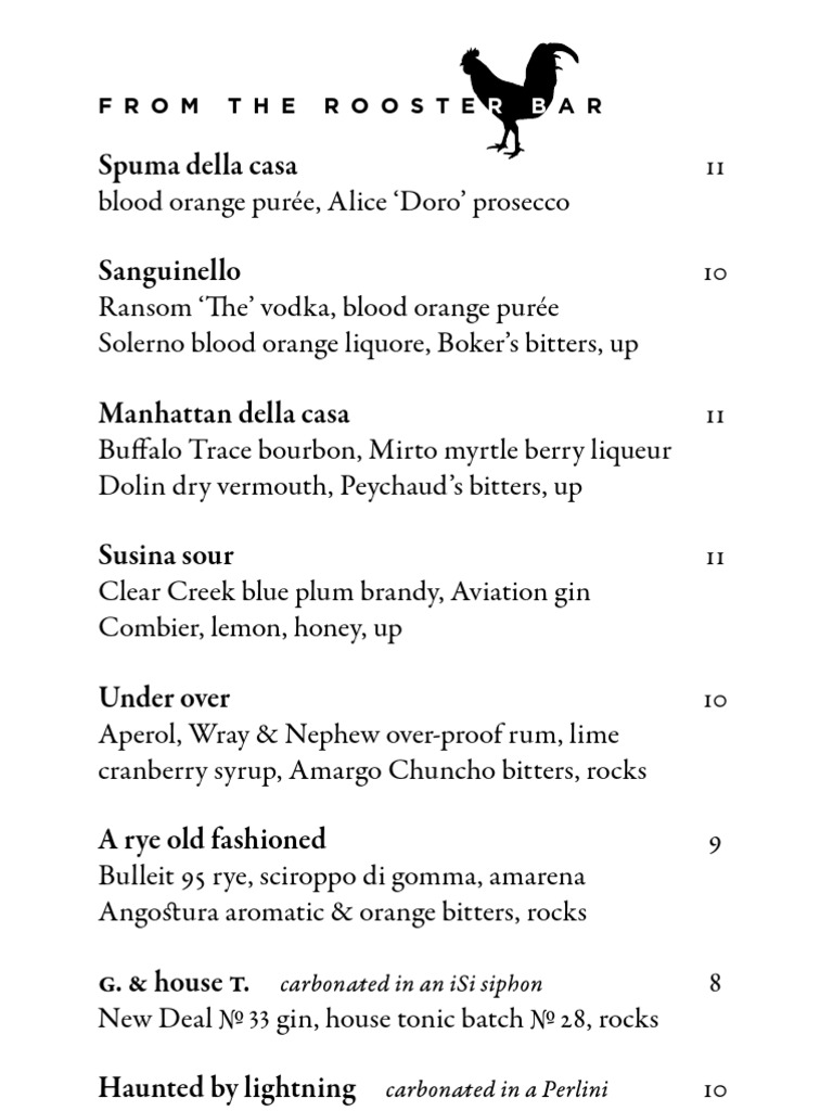 Bar Menu 1 | PDF