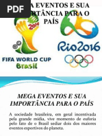 MEGA EVENTOS E SUA IMPORTÂNCIA PARA O PAÍS - 9º ano - 2º bimestre