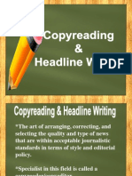 Copy Reading Headline Writing