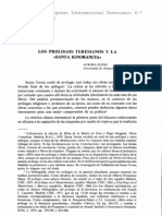 Los Prólogos Teresianos y La Santa Ignorancia