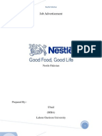 Job Advertisement: Nestle Pakistan