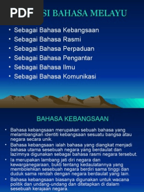 Fungsi Bahasa Melayu Pdf