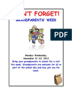 Don'T Forget!: Grandparents' Week