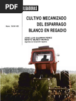 Cultivo mecanizado espárrago blanco regadío