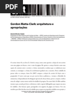 Gordon Matta Clark Arquitetura e Apropriacoes