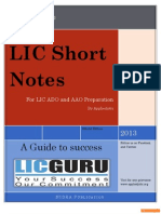 Short Note On LIC and Insurance Sector